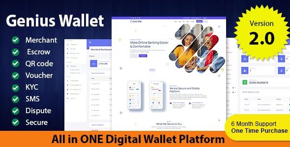 Genius Wallet v3.0 带有支付网关 API 的高级钱包 CMS源码破解版下载