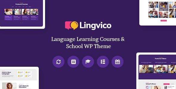Lingvico v1.0.8 语言中心和培训课程 WordPress 主题下载