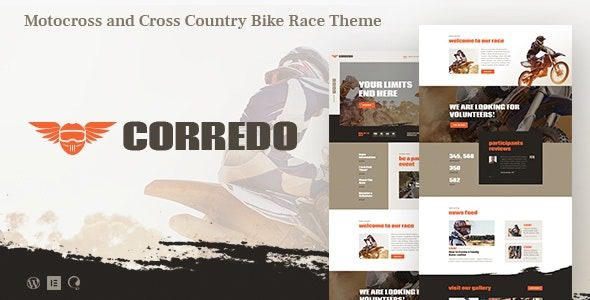 Corredo v1.1.9 – 自行车比赛和体育赛事 WordPress 主题下载