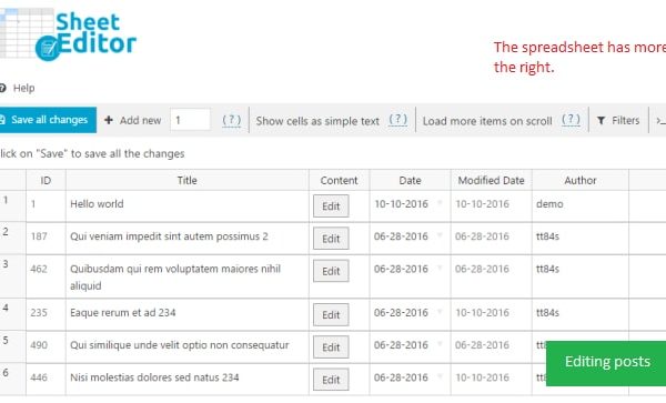 WP Sheet Editor Premium – Post Types (Premium) 2.25.0 拓展插件下载