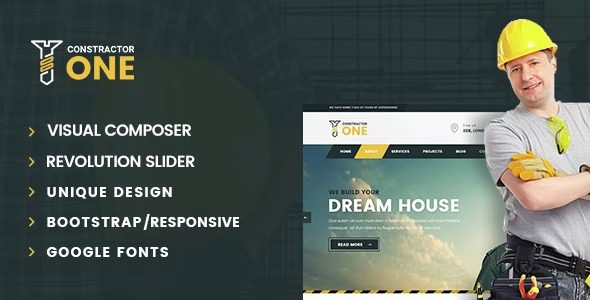 Construction One WordPress Theme v2.2 建筑主题下载