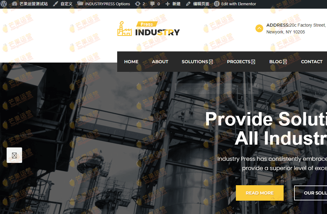 Industry Press  工厂和工业企业 WordPress 主题破解版下载