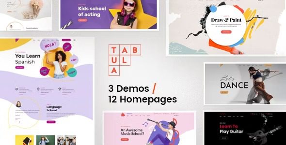 Tabula v1.2.4 – 艺术、音乐和语言学校wordpress主题下载