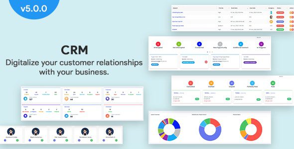 CRM v5.0.0 – 具有项目管理、任务、线索、发票、估算和目标的 Laravel CRM源码破解版下载