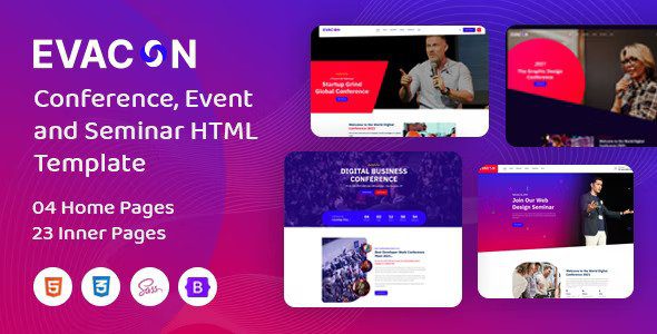 Evacon v1.0.5 活动和会议 WordPress 主题