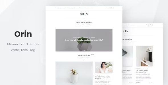 Orin v1.1.2 – WordPress 的最小博客主题下载