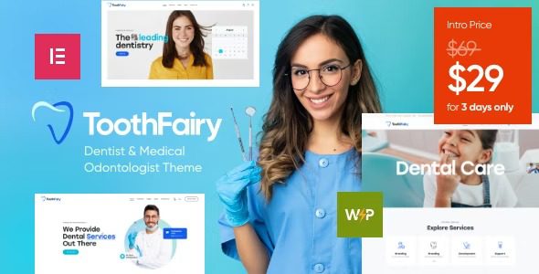 Tooth Fairy v1.22.0 – 牙医和医学牙科医生 WordPress 主题破解版下载
