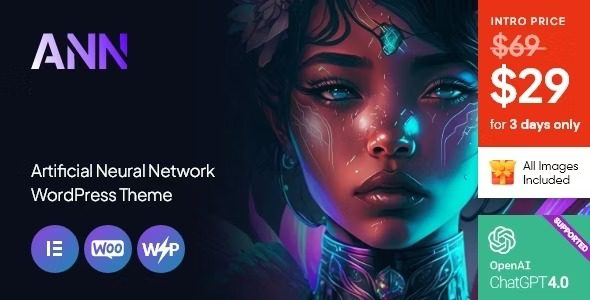ANN v1.37.0 – AI绘画 人工智能初创公司和技术 WordPress 主题下载