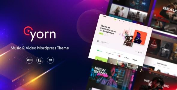 Yorn v.1.0.4 – 音乐和视频 WordPress 主题破解版下载