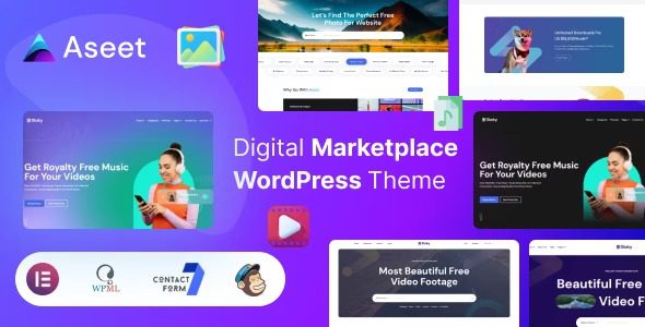 Aseet v1.0.0 –  数字市场 WordPress 主题下载