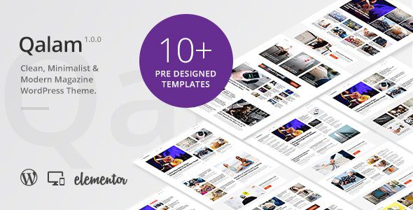Qalam v2.4.0 – 新闻报纸和杂志 WordPress 主题下载