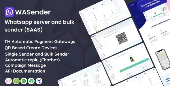 WASender 4.6.2 – Whatsapp 服务器和批量发送器 (SAAS)源码下载