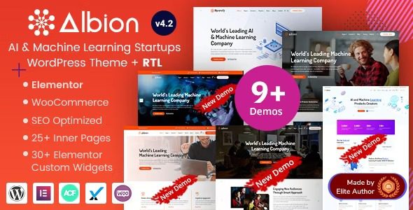 Albion v4.2 人工智能和机器学习初创公司 WordPress 主题下载