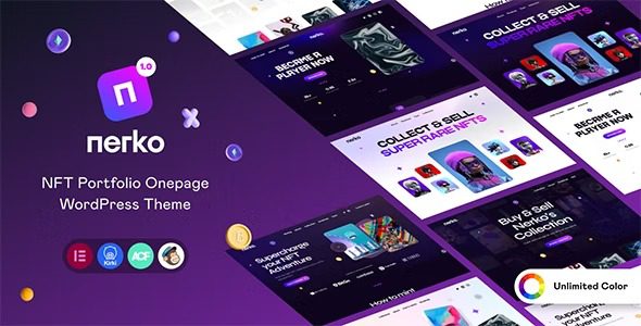 Nerko v.1.2 – 数字藏品NFT 投资组合 WordPress 主题下载
