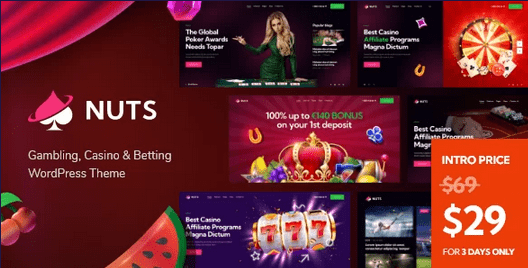 Nuts v1.3 赌博、赌场和博彩 WordPress 主题下载