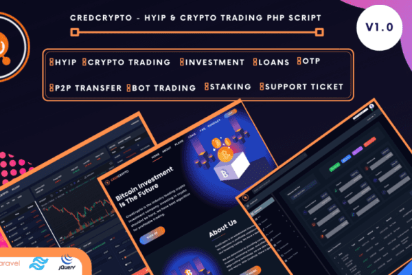 CredCrypto v3.1.2 – HYIP 投资和交易脚本PHP源码下载