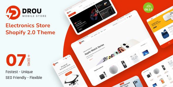 Drou v1.1.5 – 电子商店 Shopify 2.0 主题下载