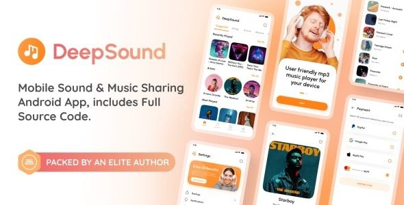 DeepSound Android v.3.4 移动声音和音乐共享平台 移动 Android 应用程序源码下载