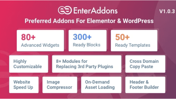 Enter Addons Pro v1.0.5 | Elementor 和 WordPress 的首选插件下载