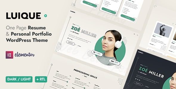 Luique v1.2.2 个人作品集 WordPress 主题下载（已激活）