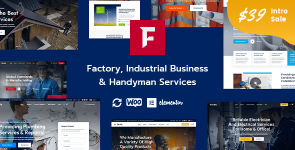 Fortis v1.0.0 工厂工业商业和杂工服务 WordPress 主题下载