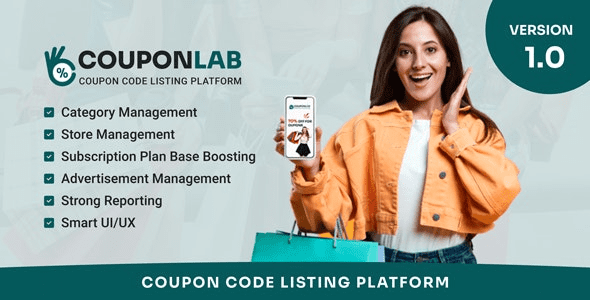 CouponLab v1.0 优惠券代码列表平台PHP源码下载