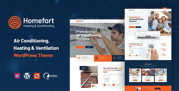 Homefort v1.1.6 – 空调和供暖 WordPress 主题 + RTL下载