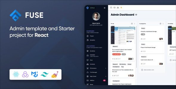 Fuse v8.3.8 React 管理模板 Redux 工具包 Material Design React Hooks源码下载