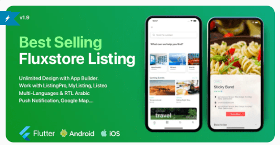 FluxStore Listing v5.6 Flutter 的最佳目录信息列表导航 WooCommerce 应用程序源码下载