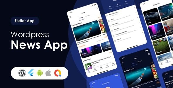 Lucodeia News v1.1.4 Flutter WordPress 新闻应用源码下载 | Admob – 黑暗模式