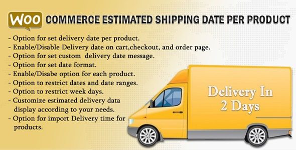 WooCommerce Estimated Delivery Or Shipping Date Per Product v5.5 预计发货日期插件下载