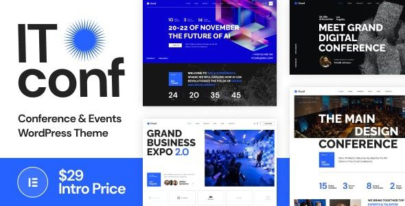 ITconf v1.0.1 会议和活动 WordPress 主题下载