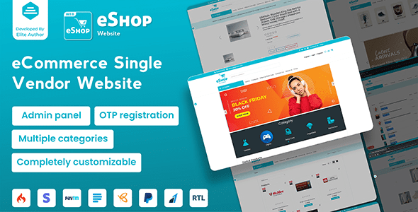 eShop Web eCommerce Single Vendor Website | eCommerce Store Website v4.4.4 电子商务商店网站源码下载