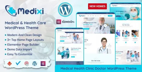 Medixi v1.2.2 医生和医疗 WordPress 主题下载