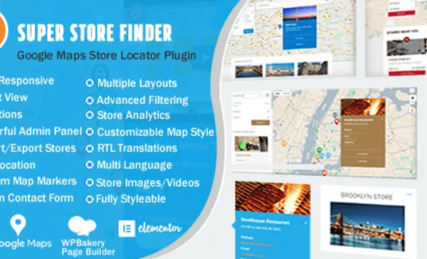Super Store Finder for WordPress v7.5 店铺查找地图定位器插件下载