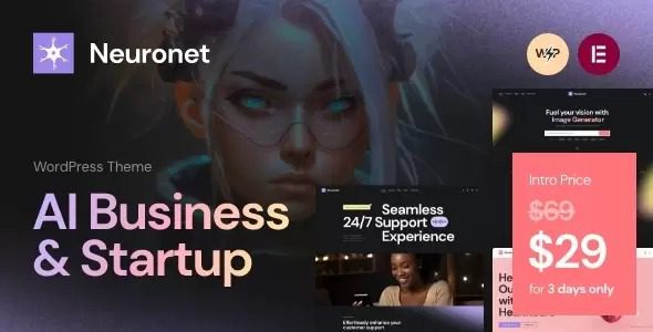 Neuronet v1.7 AI人工智能商业和初创企业 WordPress 主题下载