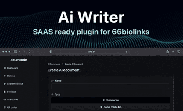 AI v7.0.0 写作助手、图像生成器、语音转文本 66biolinks源码插件下载