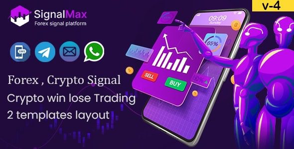 SignalMax v4.0 交易和外汇，基于加密信号通知器订阅的平台源码下载 [已激活]