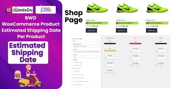 BWD Product Estimated Shipping Date For WooCommerce v.1.0 插件下载