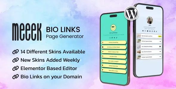 Meeek v3.7 适用于 WordPress 的 Elementor Bio 链接生成器插件下载