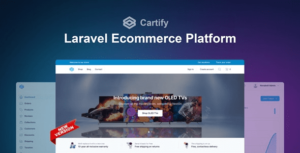 Cartify v2.1.0 带有 Tailwind CSS 的 Laravel 电子商务平台源码下载