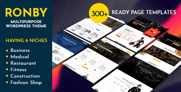 Ronby v6.1.1 – 6 个利基商业多用途 WordPress 主题下载