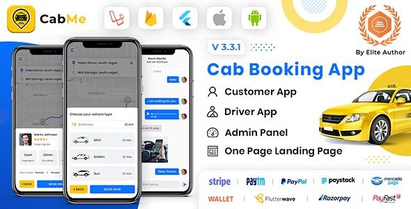 CabME v7.0 Flutter 完整的出租车预订解决方案 (siddhiinfosoft)源码下载