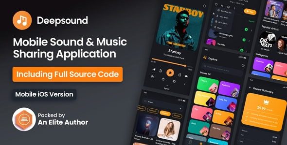 DeepSound IOS v1.3 移动声音和音乐共享平台移动IOS应用程序源码下载