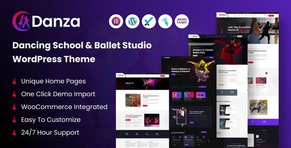 Danza v.1.0.0 舞蹈学校和芭蕾舞工作室 WordPress 主题下载