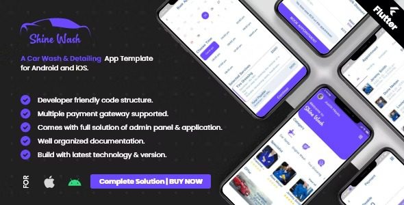 Car Wash Booking System with mobile apps android | Ios | Flutter v2.2.0 带有移动应用程序的洗车预订系统 android |ios 源码下载