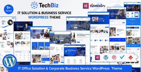 Techbiz v2.7.0 IT 解决方案服务 WordPress 主题下载