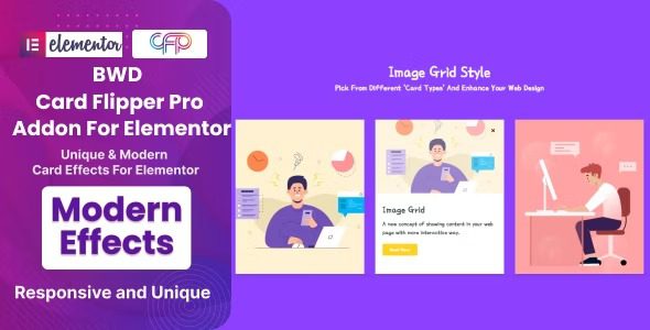 BWD Card Flipper Pro Addon For Elementor v1.0 插件下载