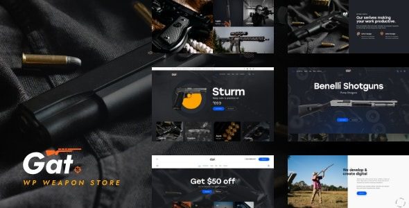 Gat v1.8.0 枪支和武器商店 WordPress 主题下载