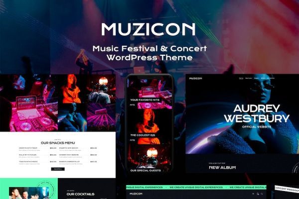 Muzicon v1.9.0 音乐节和音乐会 WordPress 主题下载